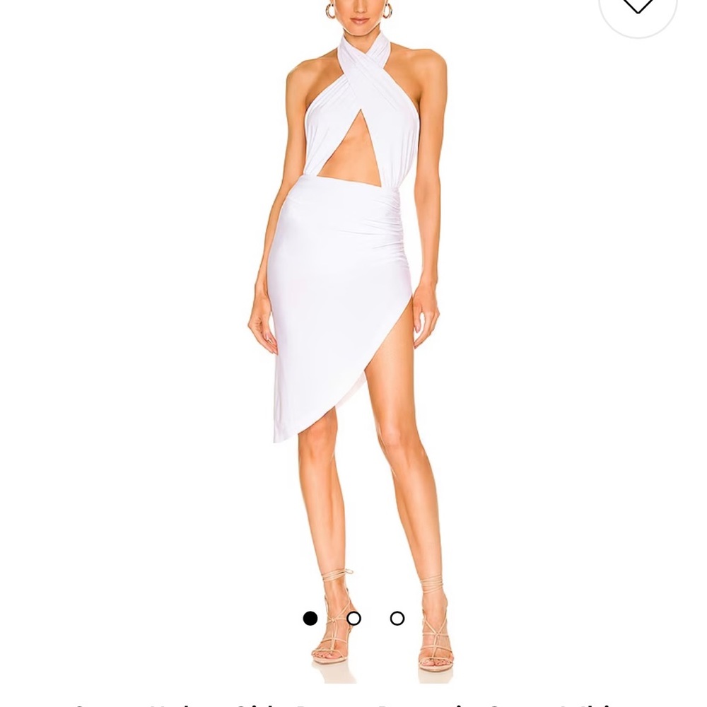 Norma Kamali Cross Halter Side Drape Dress